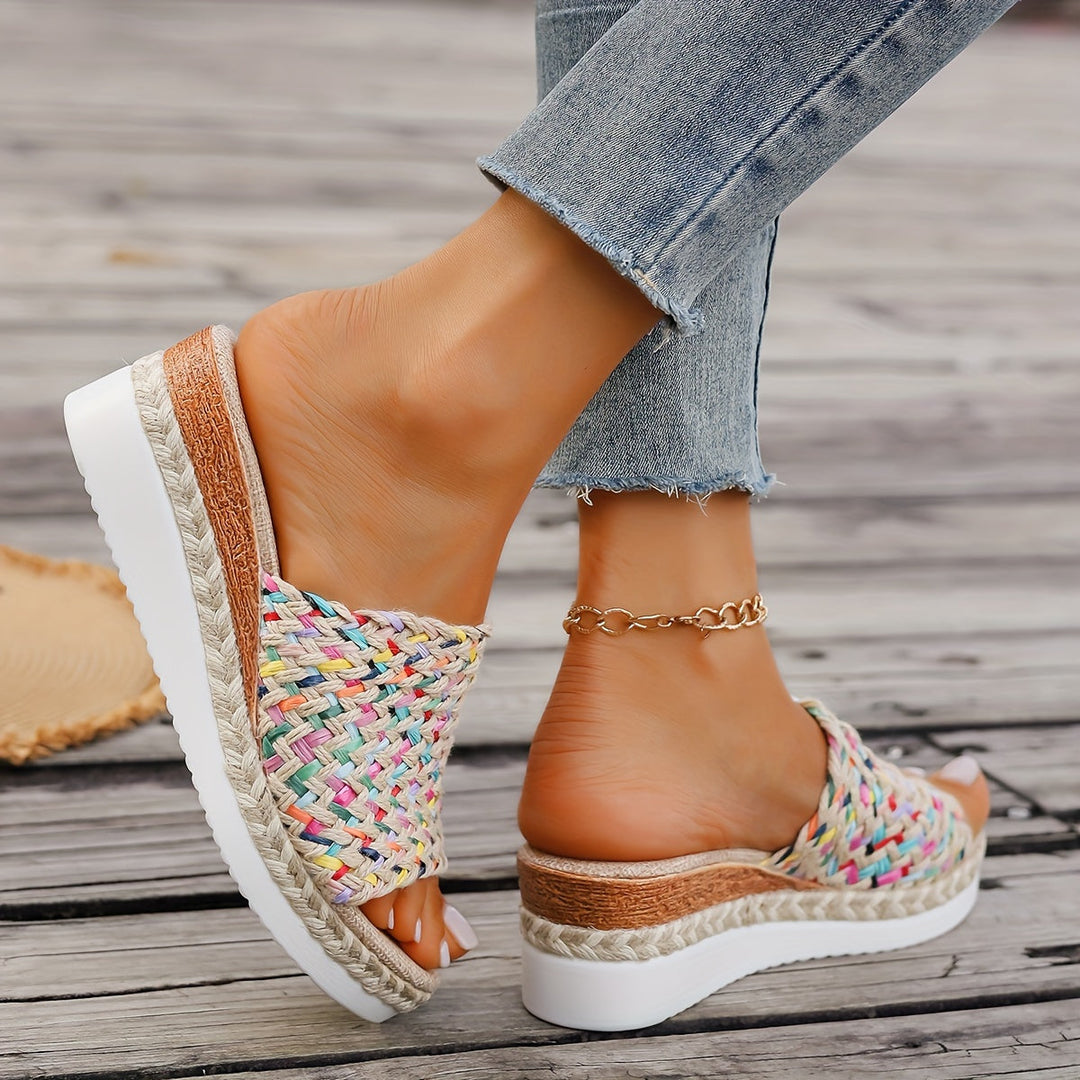Solari | Woven Wedge Sandals