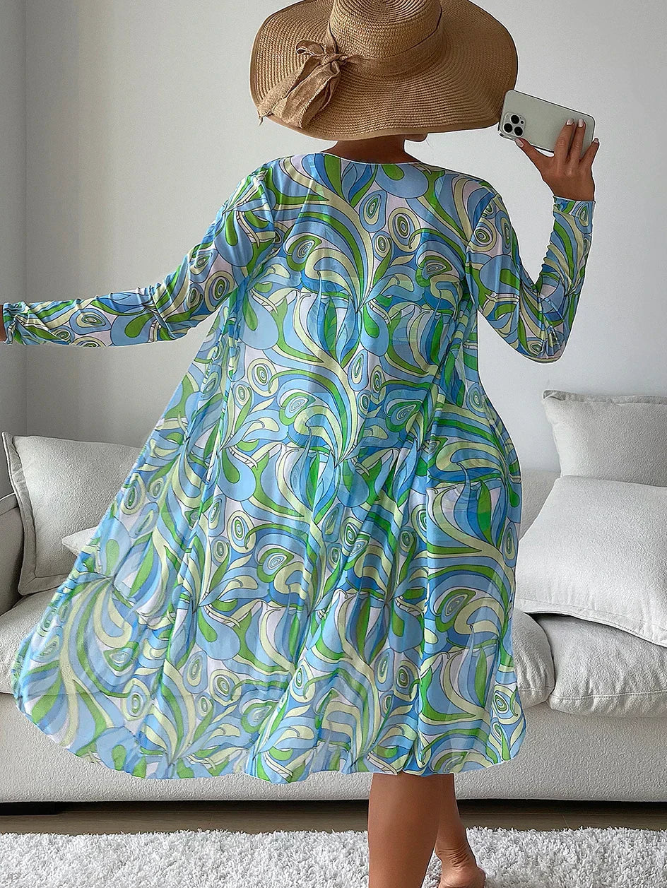 Amalfi™ | High-Waist Bikini Set with Cover-Up