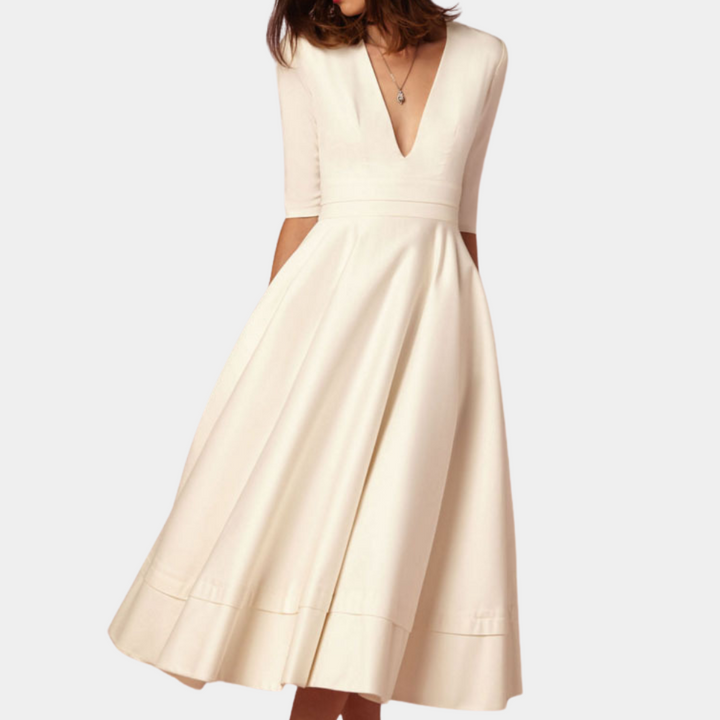 Nora | Classic Midi A-Line Dress