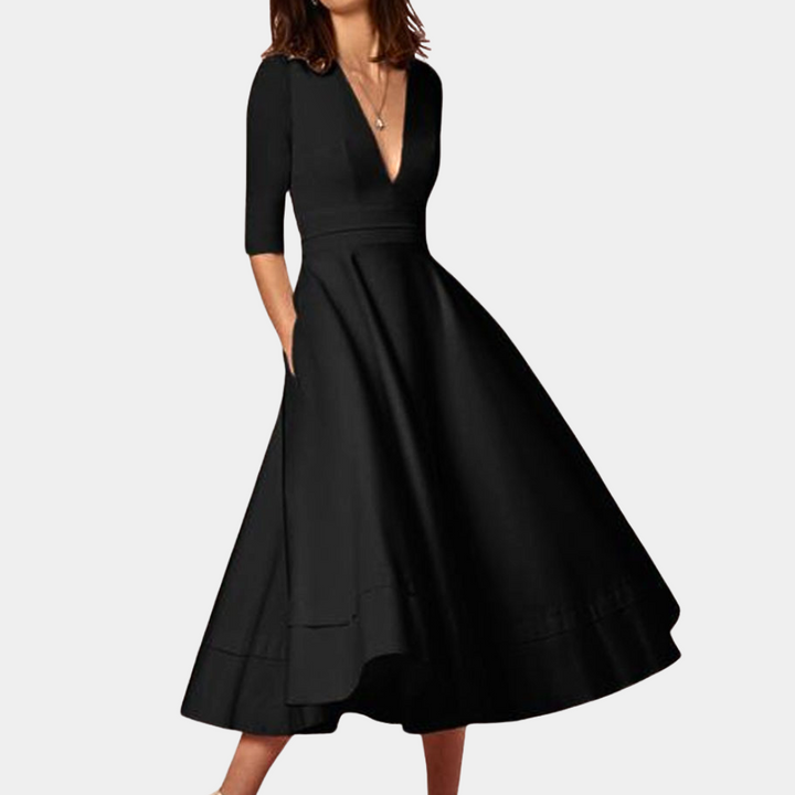 Nora | Classic Midi A-Line Dress