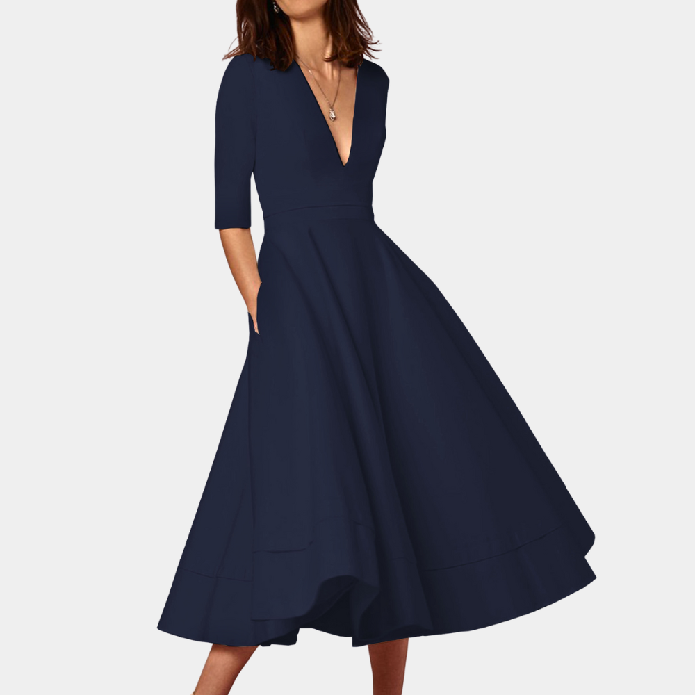 Nora | Classic Midi A-Line Dress