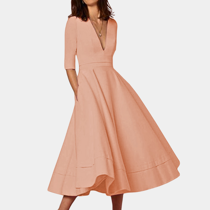 Nora | Classic Midi A-Line Dress