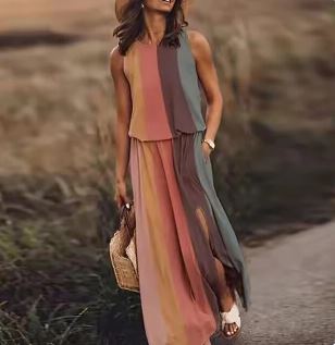 Iris | Women's Floral Two-Piece Crop Top & Maxi Skirt Set