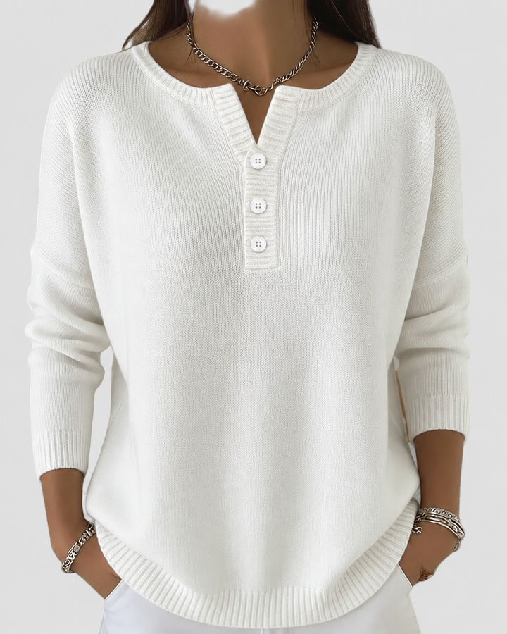 Bronwen | Women's Long Sleeve Henley Sweater