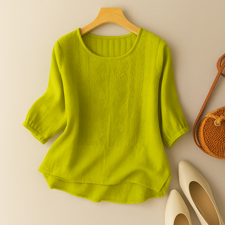Sonia™ | Embroidered Relaxed Blouse