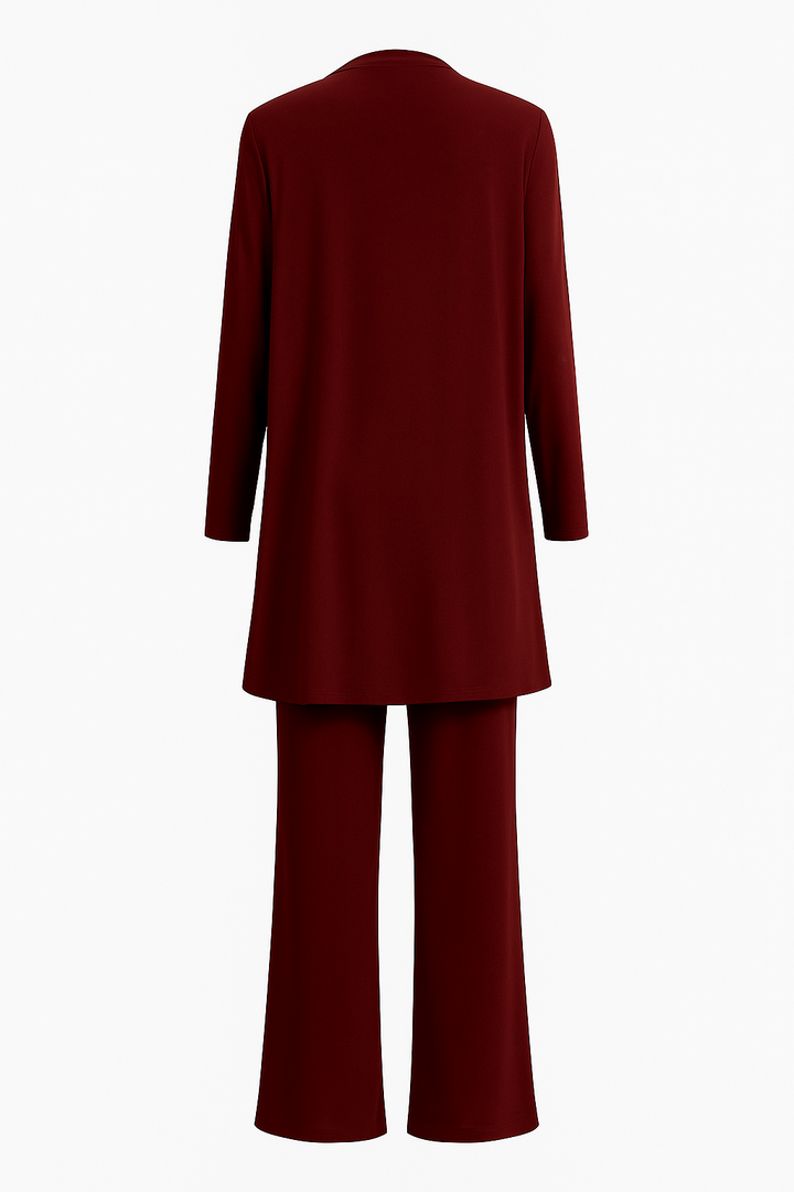 Vera | Women's 3-Piece Cardigan Top Wide Leg Trousers Set