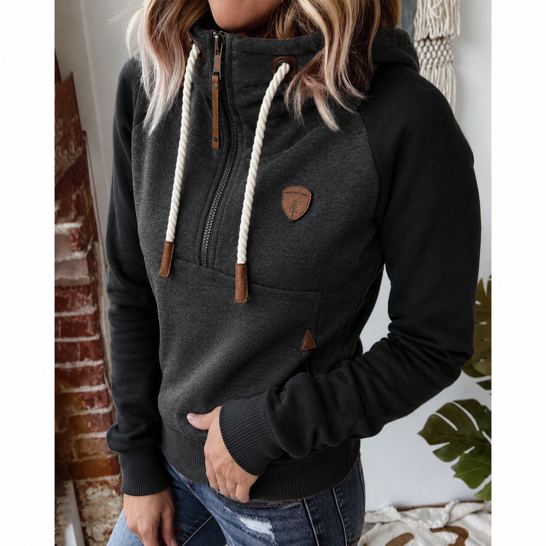 Tamsin | Women's Half Zip Mock Neck Hoodie