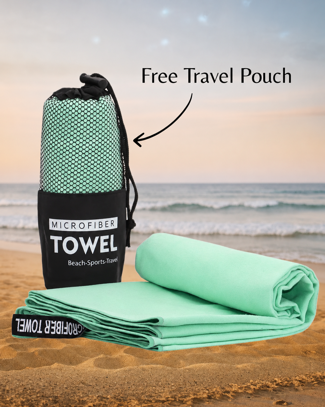 Belle | Microfiber Travel Towel Quick-Dry, Odor-Free & Compact