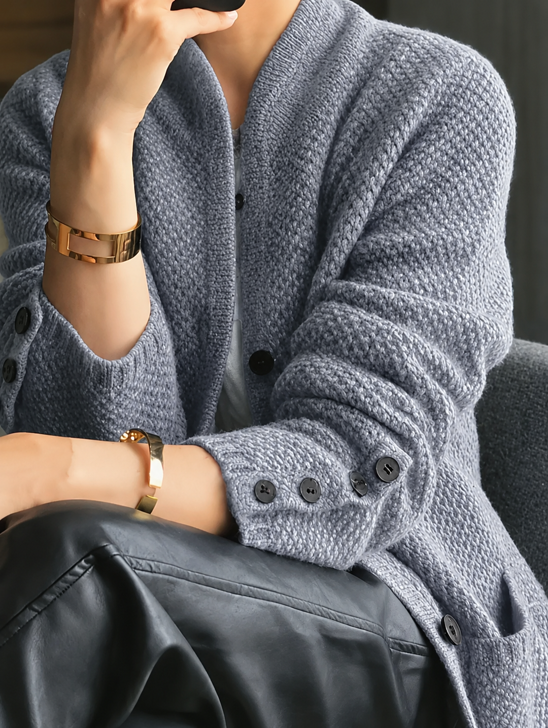 Niamh | Women's Button Front Long Sleeve Cardigan