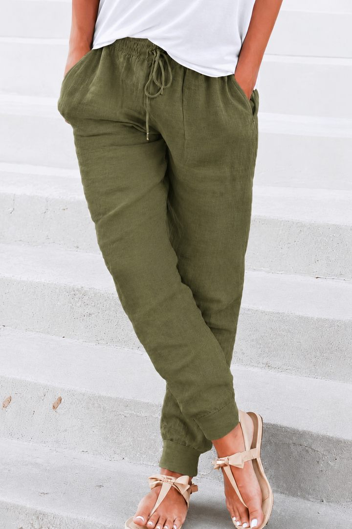 Bali | Women's Elastic Ankle Pants Drawstring Waist Casual