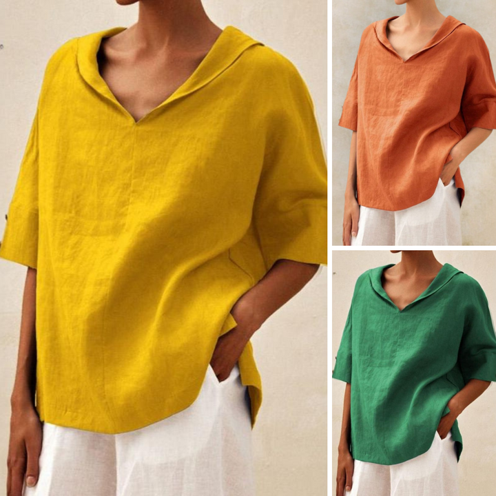 Astrid | Women's Relaxed V-Neck Pullover Top
