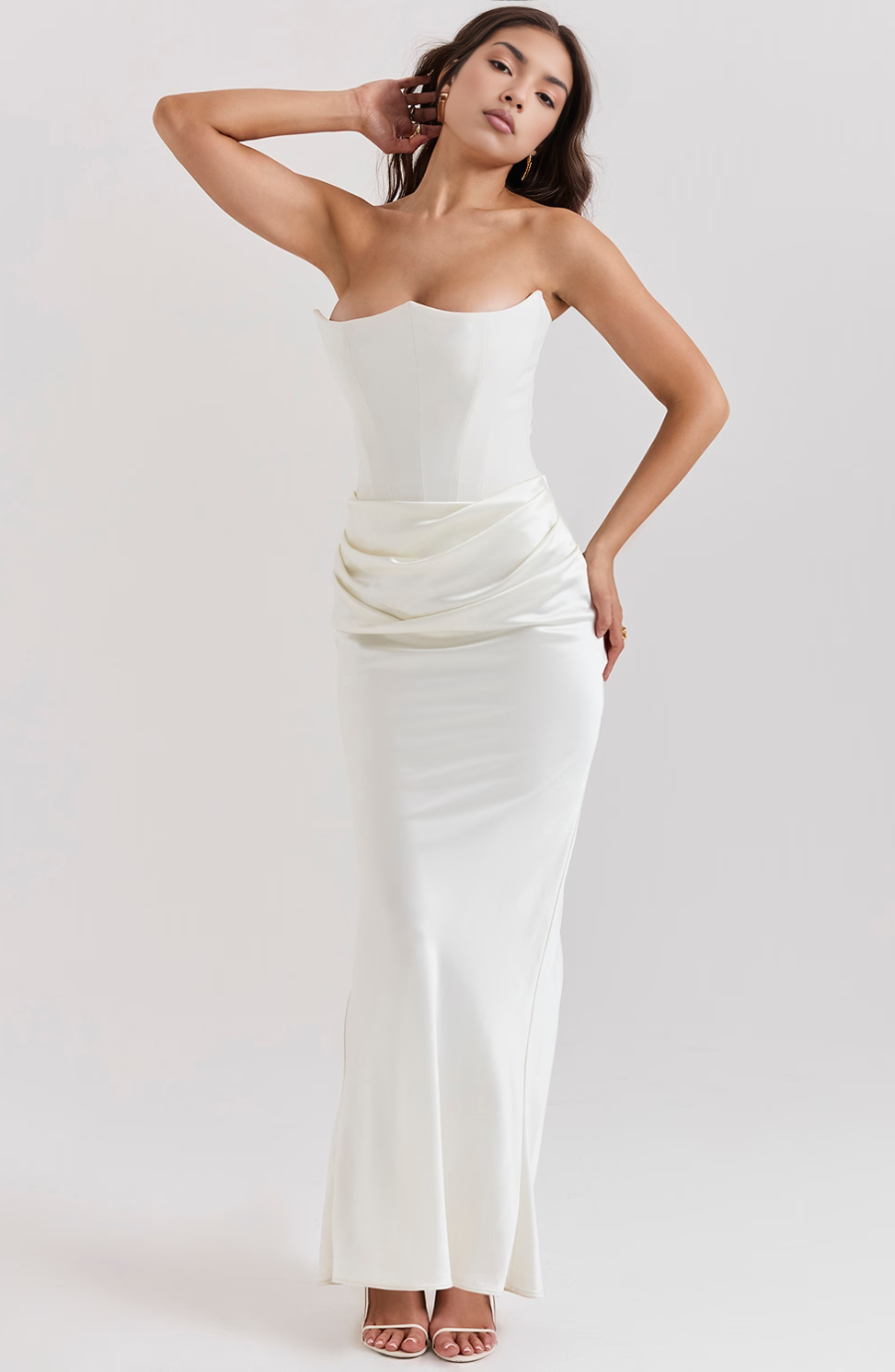 Hera | Elegant Retro Solid Color Strapless Party Dress