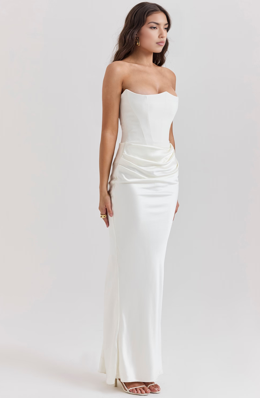 Hera | Elegant Retro Solid Color Strapless Party Dress