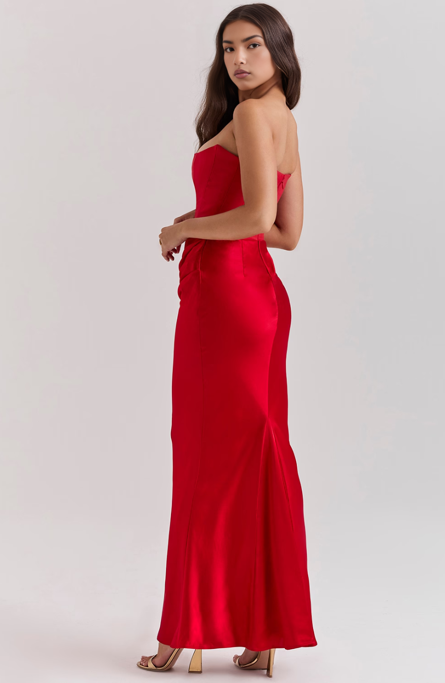 Hera | Elegant Retro Solid Color Strapless Party Dress