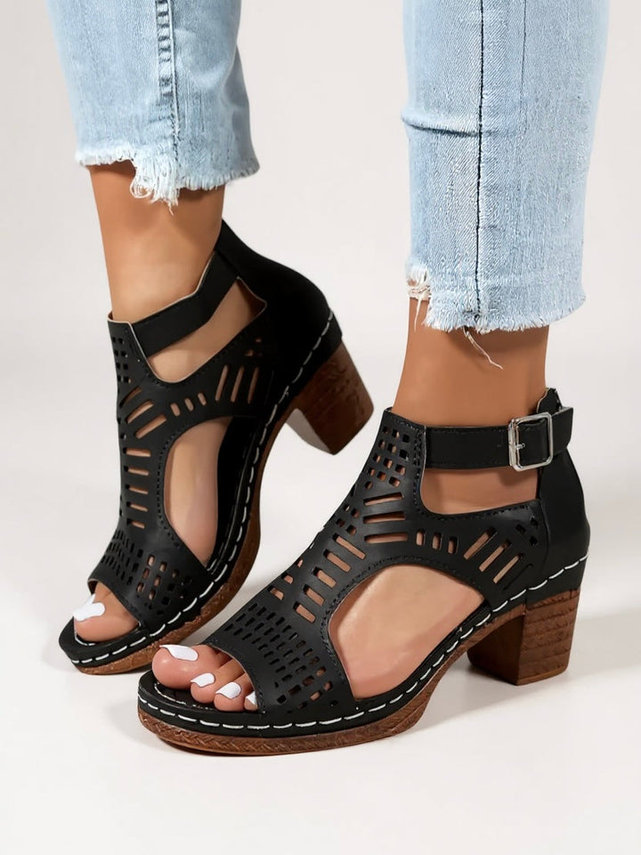 Mara | Cutout Heel Sandals