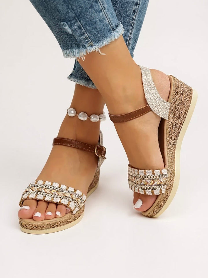 Elora | Braided Wedge Sandals