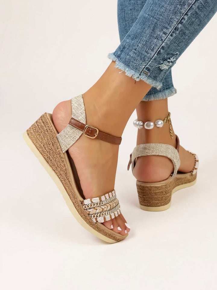 Elora | Braided Wedge Sandals