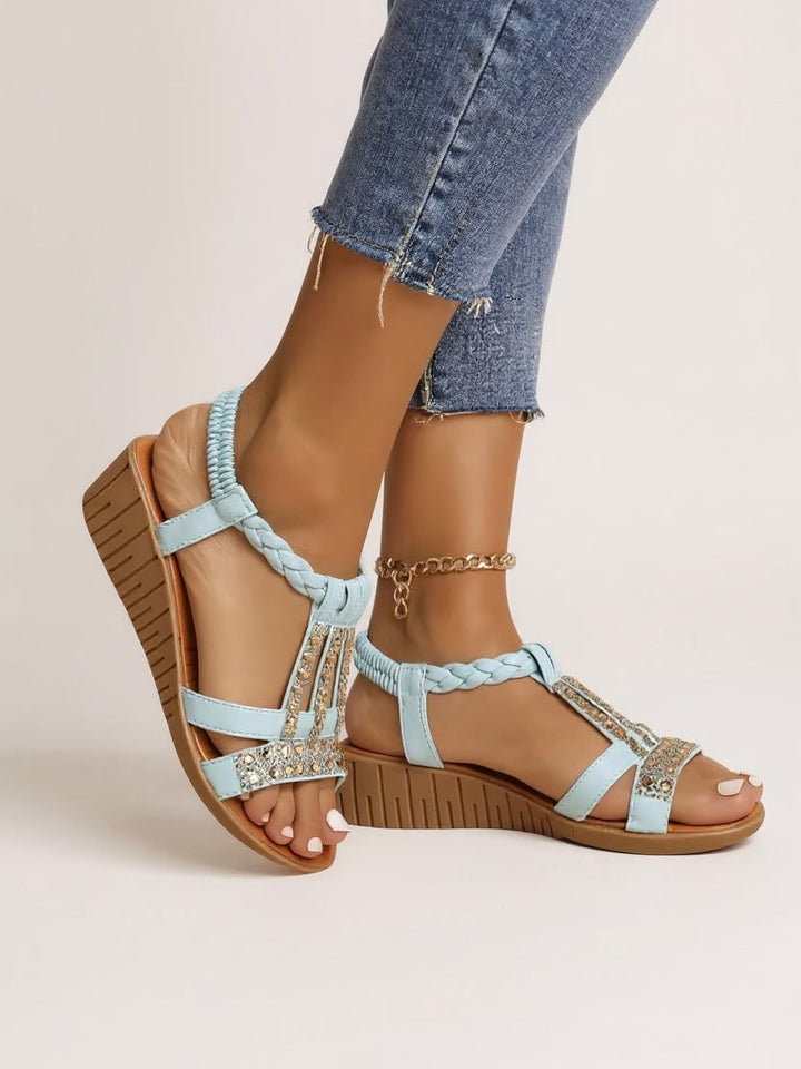 Zara | Embellished Wedge Sandals