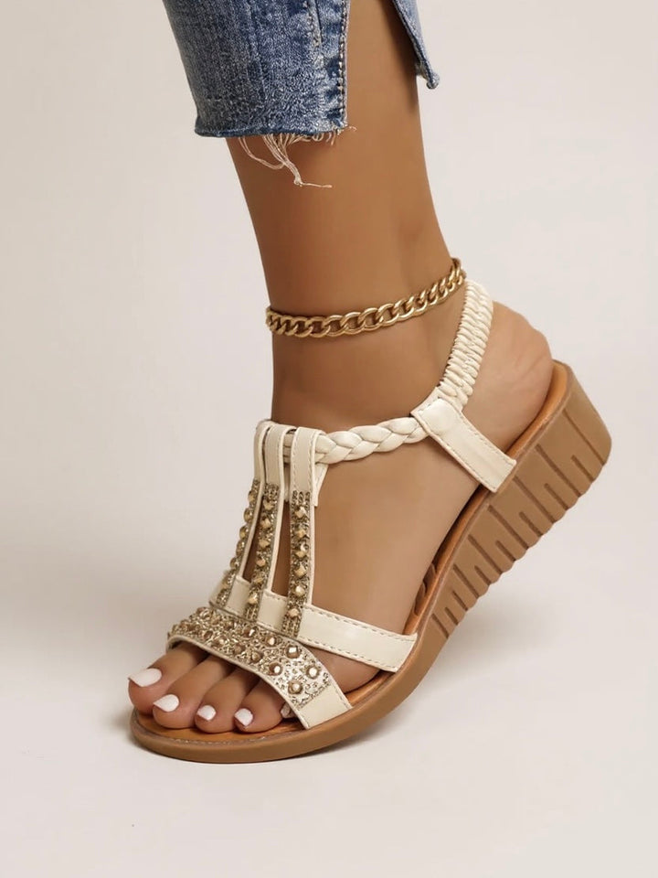 Zara | Embellished Wedge Sandals