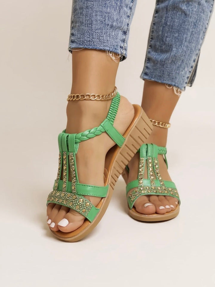 Zara | Embellished Wedge Sandals