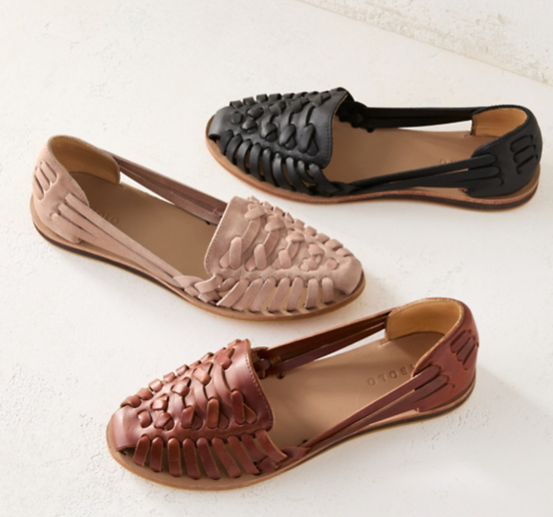Olivia | Women's Closed-Toe Slip-On Sandals with Woven Detailing and Flat Sole