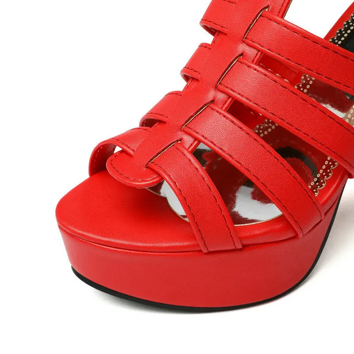 Lucia Leather Platform Sandals