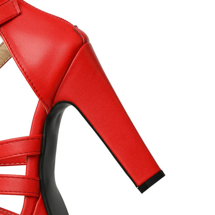 Lucia Leather Platform Sandals