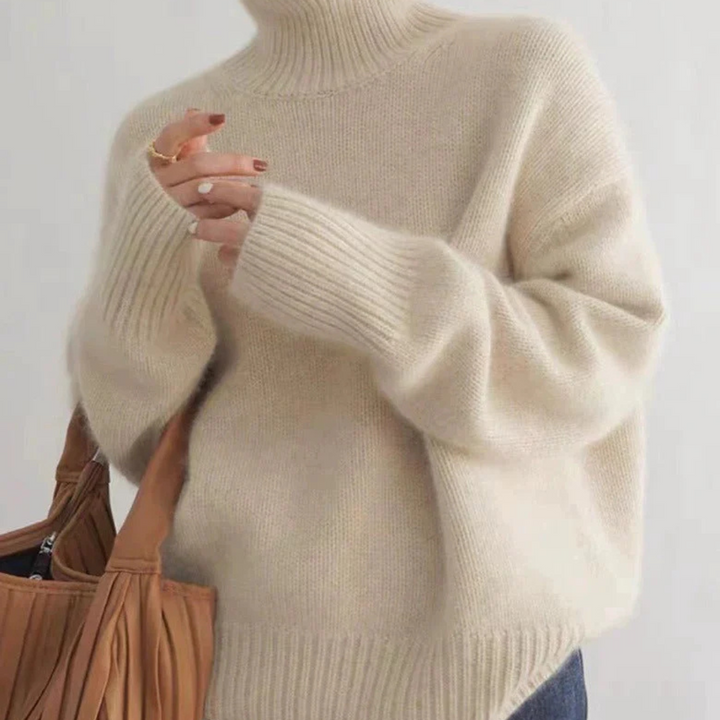 Tamara | Women's Oversized Turtleneck Long Sleeve Sweater