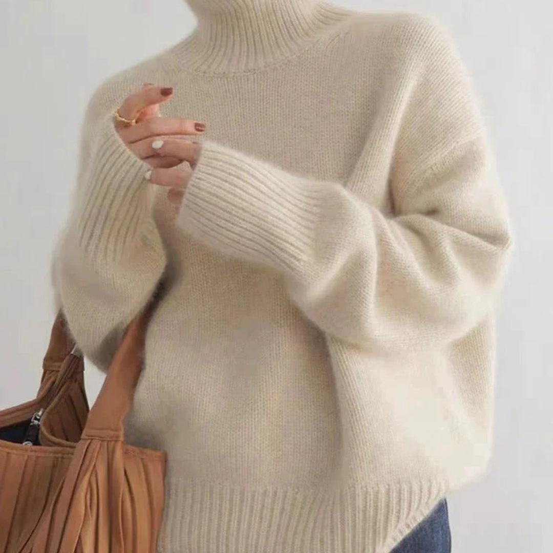 Octavia | Women's Mock Neck Relaxed Fit Jumper