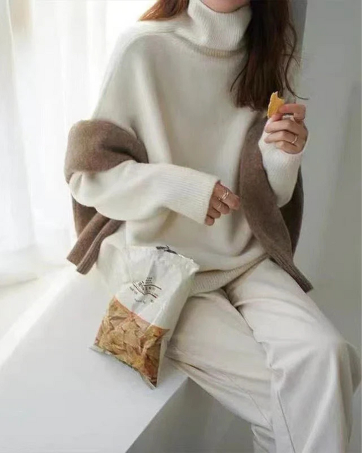 Octavia | Women's Mock Neck Relaxed Fit Jumper