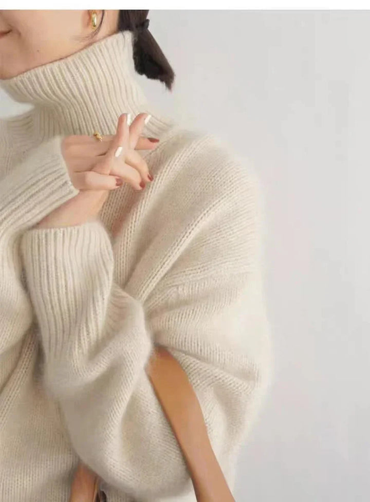 Tamara | Women's Oversized Turtleneck Long Sleeve Sweater