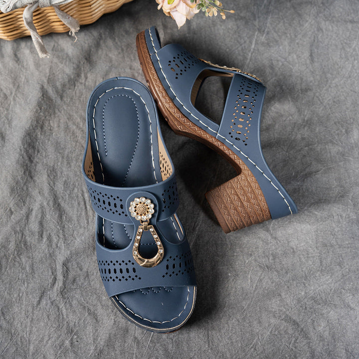 Valeene™ | Orthopedic Rhinestones Heel Sandals