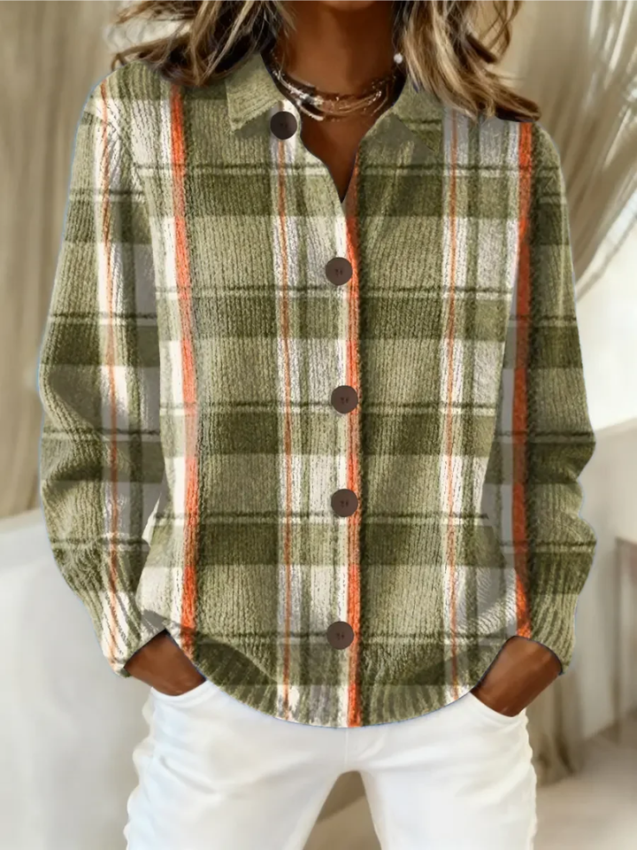 Colvara | Women's Flannel Button-Up Shirt