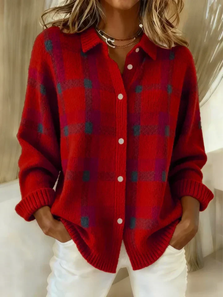 Colvara | Women's Flannel Button-Up Shirt