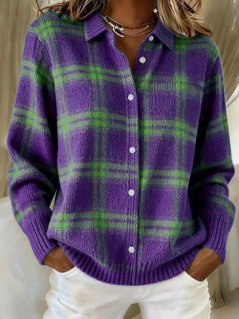Colvara | Women's Flannel Button-Up Shirt