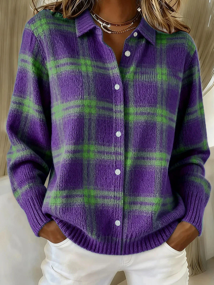 Colvara | Women's Flannel Button-Up Shirt