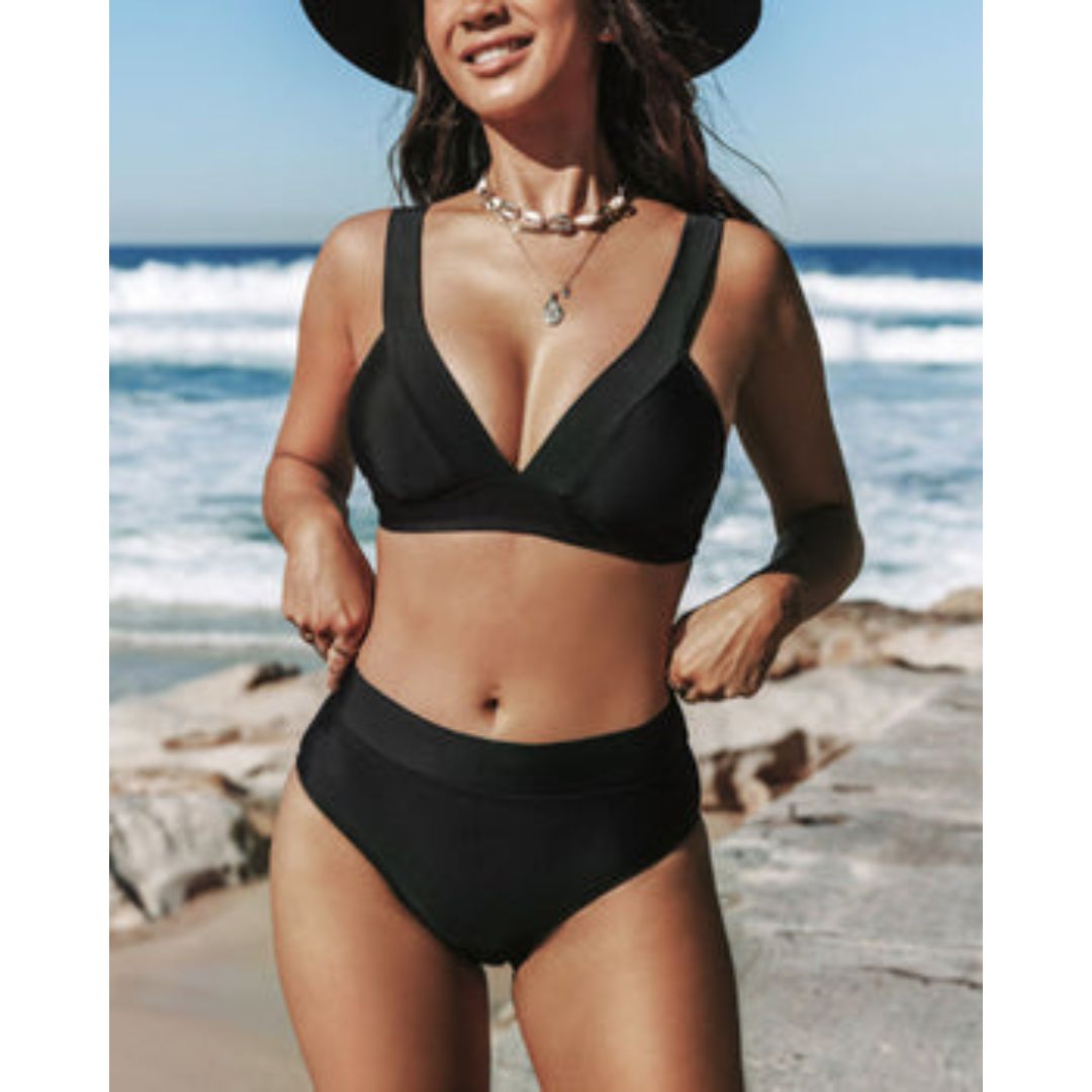Sonia™ | Solid High Waist Swimsuit