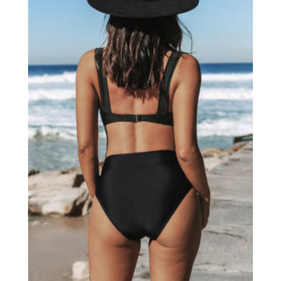 Sonia™ | Solid High Waist Swimsuit