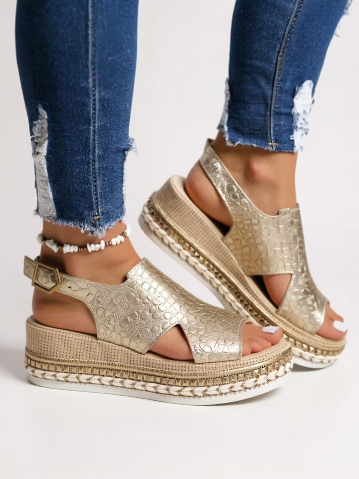 Livia | Metallic Platform Sandals