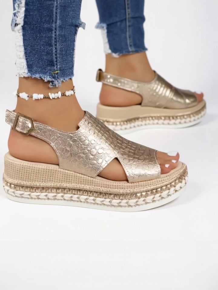 Livia | Metallic Platform Sandals