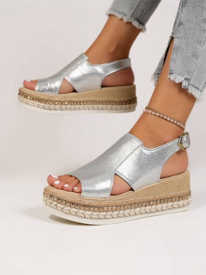 Livia | Metallic Platform Sandals
