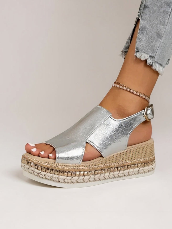 Livia | Metallic Platform Sandals
