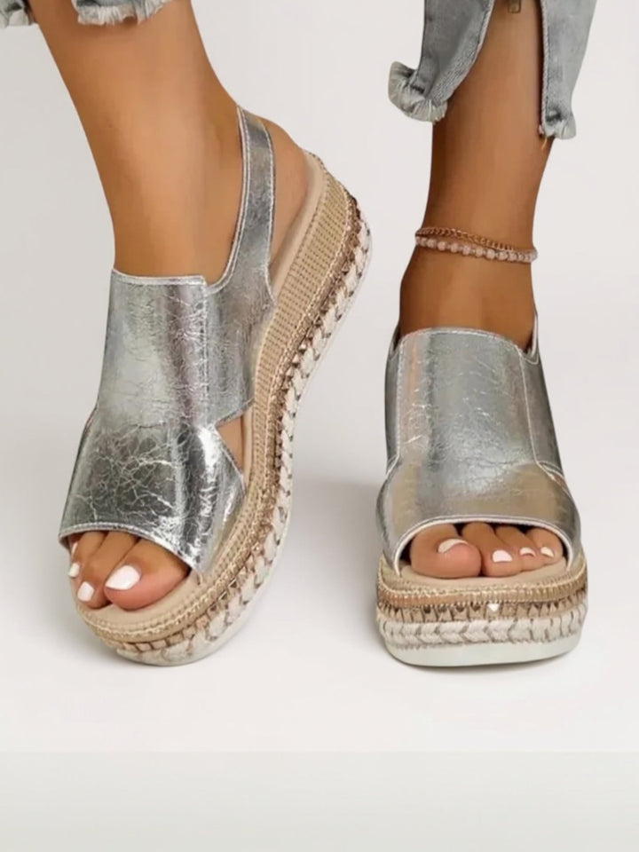 Livia | Metallic Platform Sandals