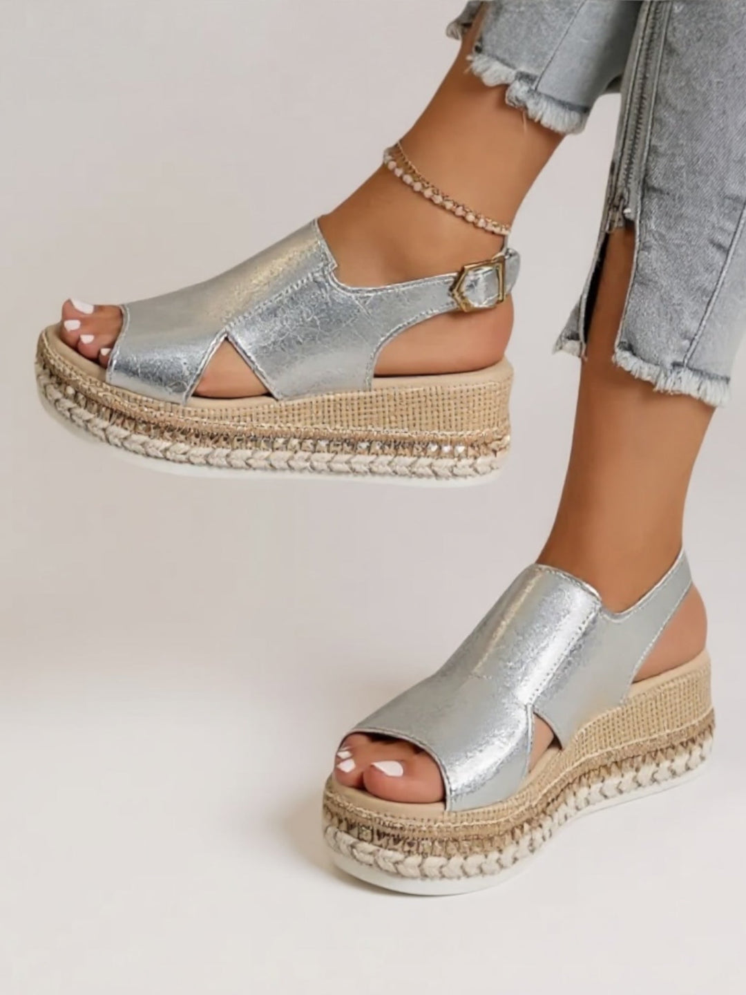 Livia | Metallic Platform Sandals