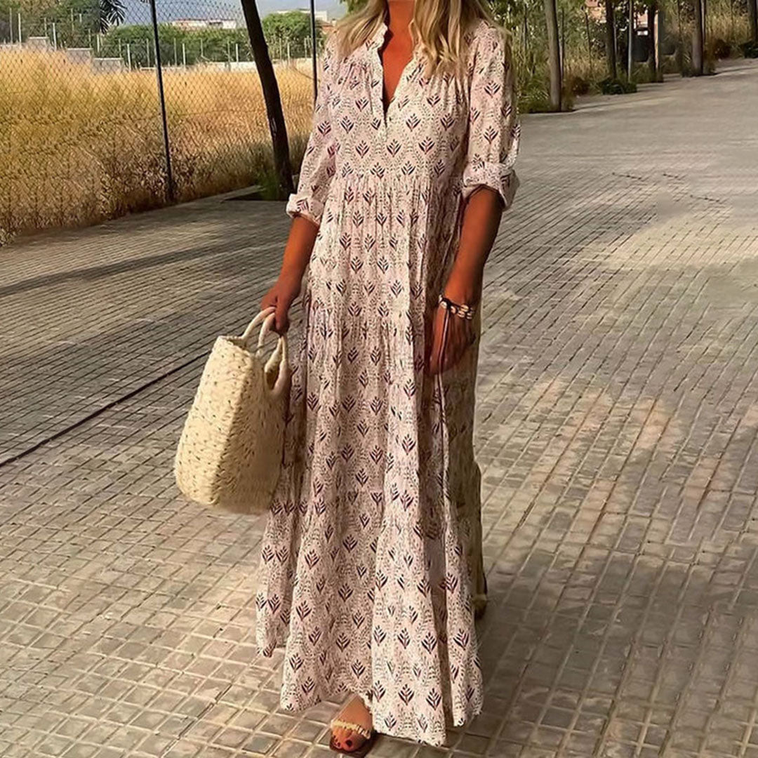 Alexa | Elegant Flowy Boho Maxi Dress