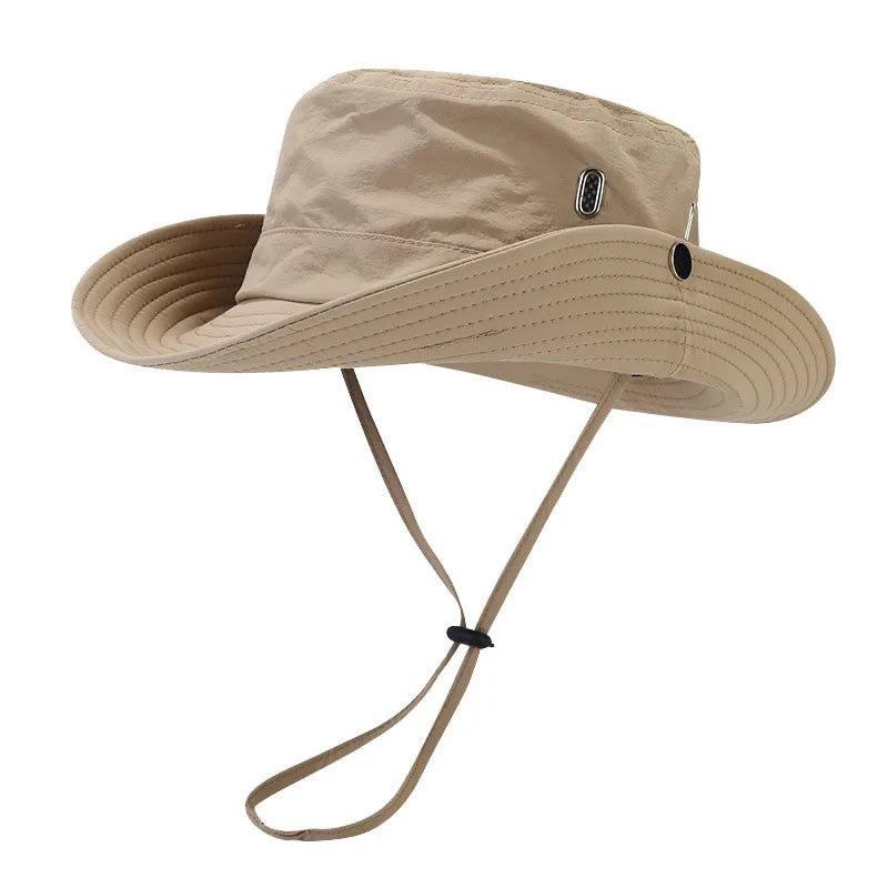 Pia™ | Womens Outdoor Travel Sun Hat Summer UV Protection Wide Brim Panama Safari Hunting Hiking Bucket Hat Mesh Fisherman Hat