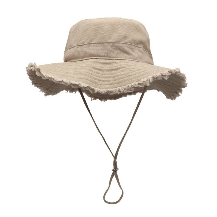 Sophie™ | Bucket Hat for Adult Teenagers Wide Brim Foldable Soft Fisherman Hat Spring Summer Anti-uv Hat Frayed Edge Design