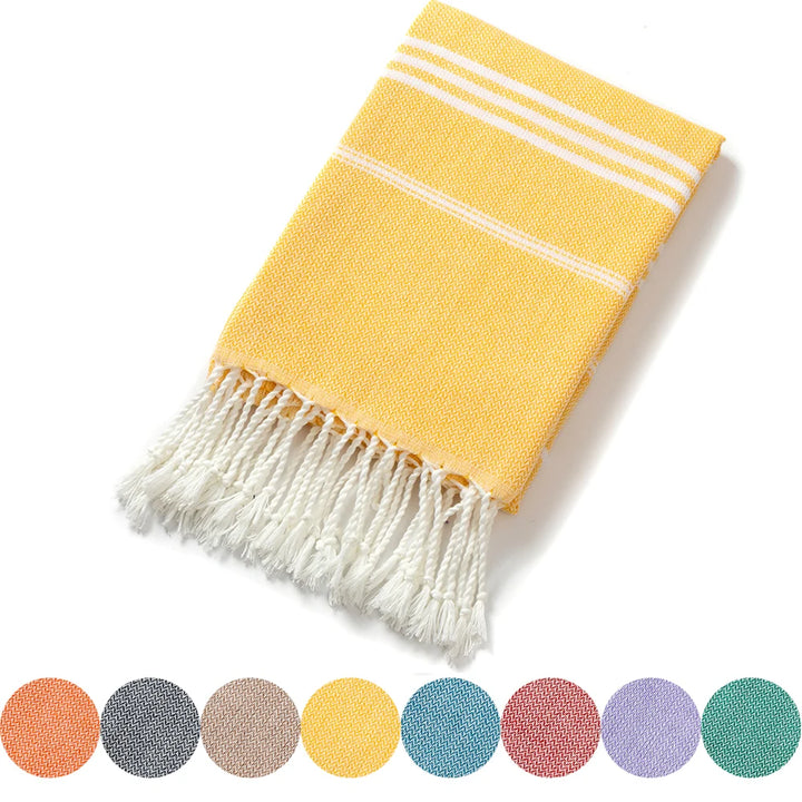 Joanna | Holiday Towels with Tassel, Striped Bath Towels
