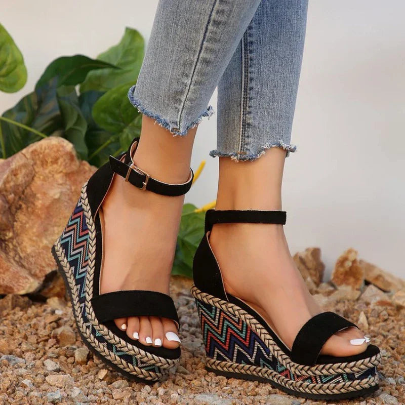 Zelina™ | Boho Wedge Sandals