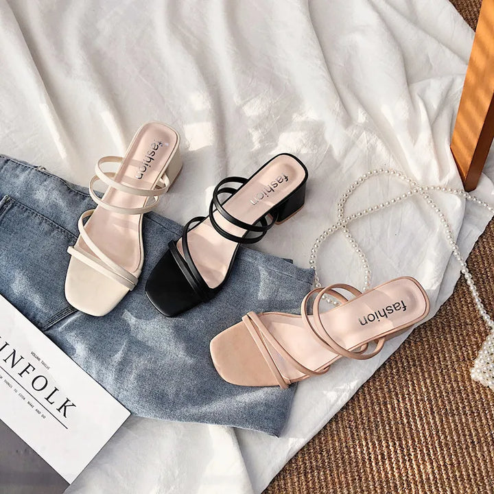 Pamela™ | Strappy Block Heel Sandals